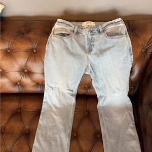 Hollister Women's Straight Leg Jeans - Light Blue